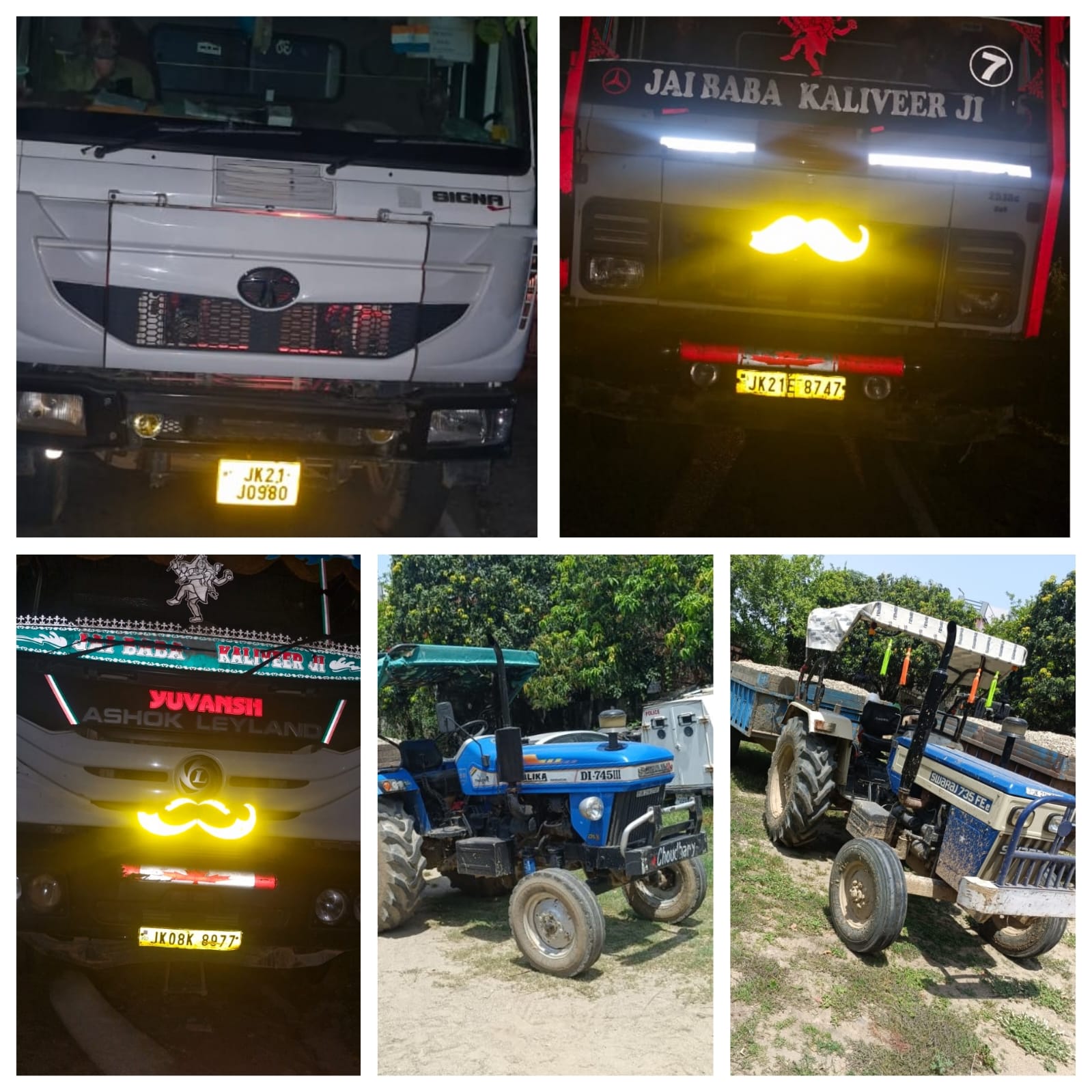 'Samba  Police seizes 05 vehicles including 3 dumpers for illegal mining'